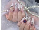 推しネイル 痛ネイル 白ネイル
