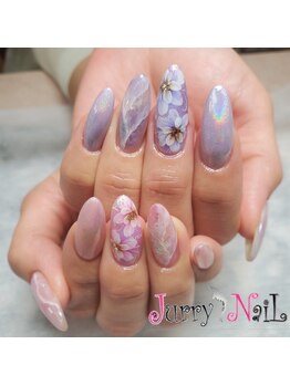 ジュリーネイル 所沢店/大理石、フラワーアート