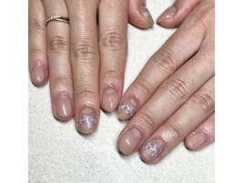 手描き紫陽花ネイル