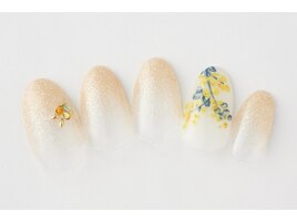 【シンプルデザイン】油画ミモザ