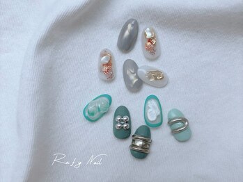 ラフィーネイル(Rafy Nail)の写真/＜art10本9300円♪＞日常・オフィス~イベントネイルも全ておまかせ！“私らしく”こだわり派さんにお勧め！