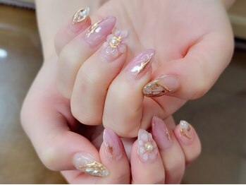 ネイルサロン シェル(Nail Salon SHELL)/ぷっくりお花ネイル♪♪