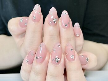 グランスネイル(glance nail)/長さ出しワンカラーつけ放題