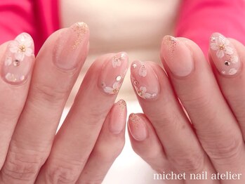 ミケ/定額ロイヤルコース　桜ネイル
