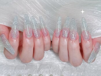 チップ長さ出しラメワンカラー