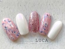 ネイルアトリエルカ(nail atelier LUCA)/W-550 シェラック春色フラワー