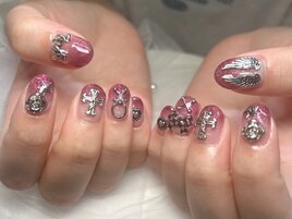 紫★パンクネイル★クロムパーツ