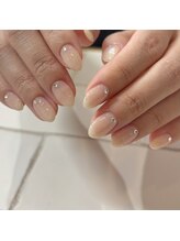 カミナネイル(KAMINA.nail)/white gra & glitter