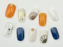 ネイルサロンクイール 宇都宮店(NAIL SALON QUILL)/スケッチ風♪向日葵アート