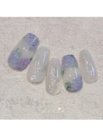 紫陽花ネイル