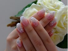 ネイルサロンミキ 横浜(MIKI)/手描きフラワーレースブライダル