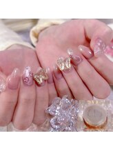 ピンクハルナネイル(pink haruna nail)/桜マグネットネイル