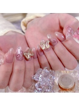 ピンクハルナネイル(pink haruna nail)/桜マグネットネイル