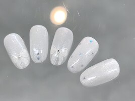 キラキラリボンネイル