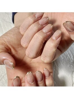レディスペネイル ノマエ 名駅店(Redispe nail nomae)/ニュアンス×ミラーフレンチ