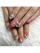 マイオティック ネイル(miotic nail)/クリアフレンチ宝石ネイル