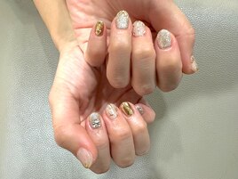 バレンタインネイル