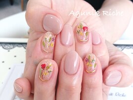【押し花ネイル】