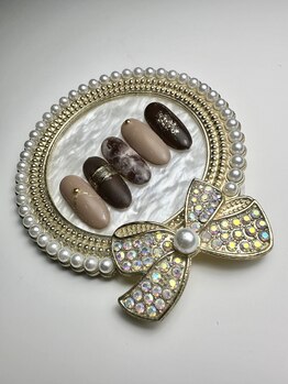 バレンタインネイル