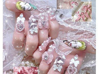 痛ネイル 推しネイル ゴテゴテ