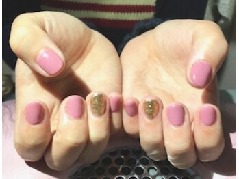 ミナネイル(mina-nail)/ワンカラー+ゴールド