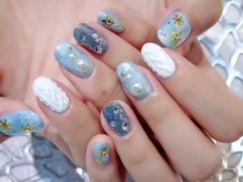 ラルネイル 大宮(Lull. nail)/#ニットネイル#雪だるま