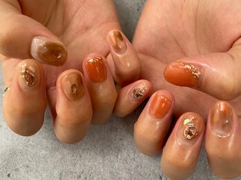エムスラッシュ ネイル センター北店(M.SLASH)/秋ニュアンスネイル