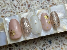 【12月定額】雪の華ネイル