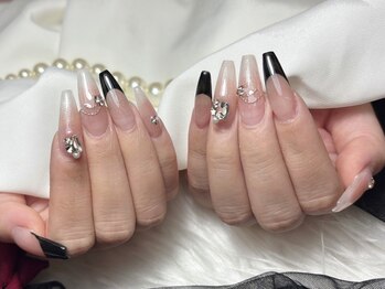 ニットネイル(Nhit.nails)の写真/【チップ&スカルプ両方対応可能】長さ出しは¥7000~!夜遅くまでの営業なのでお仕事終わりにも通いやすい♪