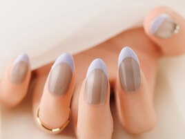 シンプルパステルフレンチネイル