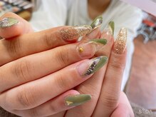 ネイルサロン ティプレシャス(T Precious)/パイソン柄ネイル♪