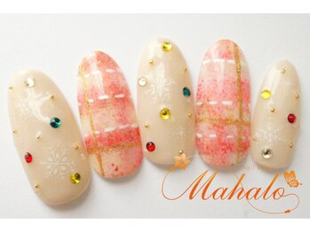 ネイルサロン マハロ 横浜四季の森フォレオ店(Nail Salon Mahalo)/ほっこりチェック柄 定額¥9300