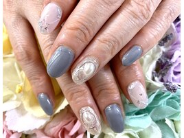 【岡田】大人★シンプルネイル