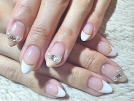 【ハンド】フレンチ×ビジュー