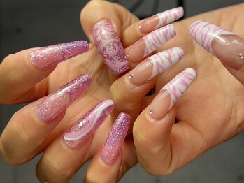 ディエム(diem.)/ピンクゼブラネイル