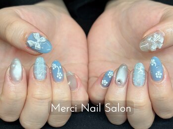 メルシー(Merci)/可愛いニュアンスネイル