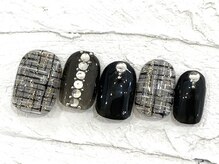 ネイルメゾン 池袋店(NAIL MAISON)/ブラックツイード￥10550