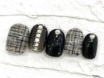 ネイルメゾン 池袋店(NAIL MAISON)/ブラックツイード¥10550