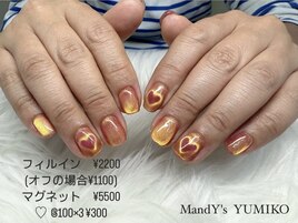 マグネット/ハート/オレンジ