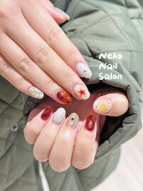 ニュアンス　星ネイル