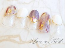 ラグジュアリーネイルズ タカダノババ(Luxury Nails Takadanobaba)/アンニュイ*ニュアンスフレンチ
