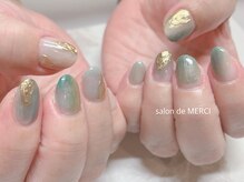 サロン ド メルシー(Salon de MERCI)/グリーン&ゴールドニュアンス☆