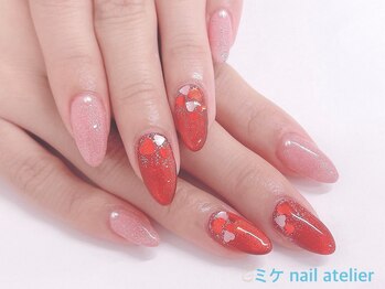 ミケ/バレンタインネイル