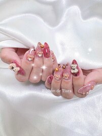 バレンタインネイル