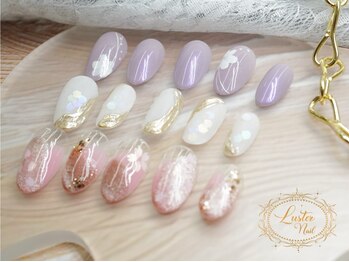 ラスターネイル(Luster nail)の写真/こんなサロンが西中島南方に欲しかった◎大人可愛い指先に♪【この春輝く☆トレンドネイル3980円】