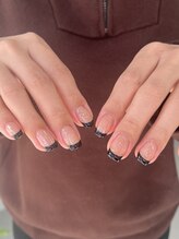 ジュアネイル(jouer nail)/フラッシュラメフレンチネイル☆