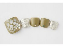 アトリエプラスエヌ(Atelier+N)/【フットネイル】パイソン柄