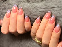 センシー ネイル スタジオ(Sensy Nail Studio)/透け感ブルーマグネットグラデ