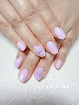 チェルシーネイル(Chelsea nail)/パープルクロスネイル