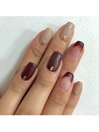 秋ネイル￥7980